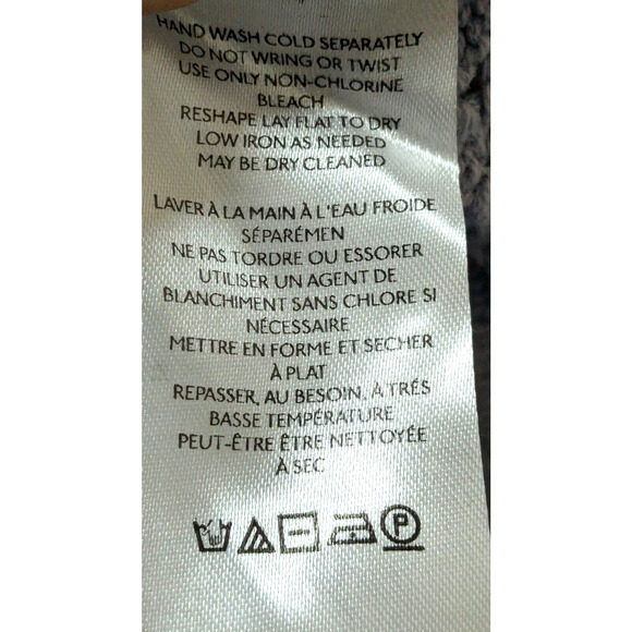 Free People Sweater Womens L Blue Eloise Pullover Short Puff Sleeve Open Knit - Picture 8 of 8